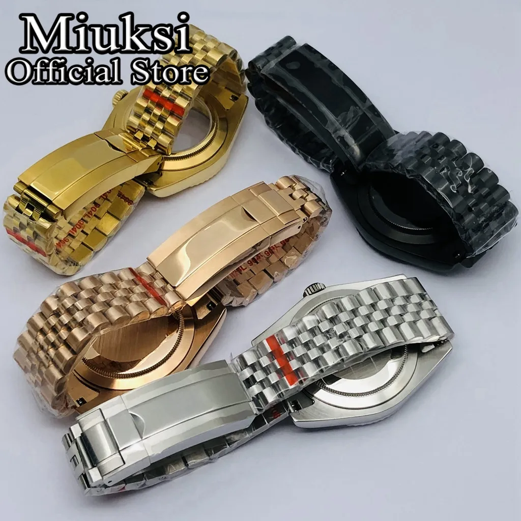 Miuksi 36mm/40mm silber gold balck uhr fall sapphire fit NH35 NH36 NH34 ETA2824 2836 Miyota8215 DG2813 3804 PT5000 bewegung