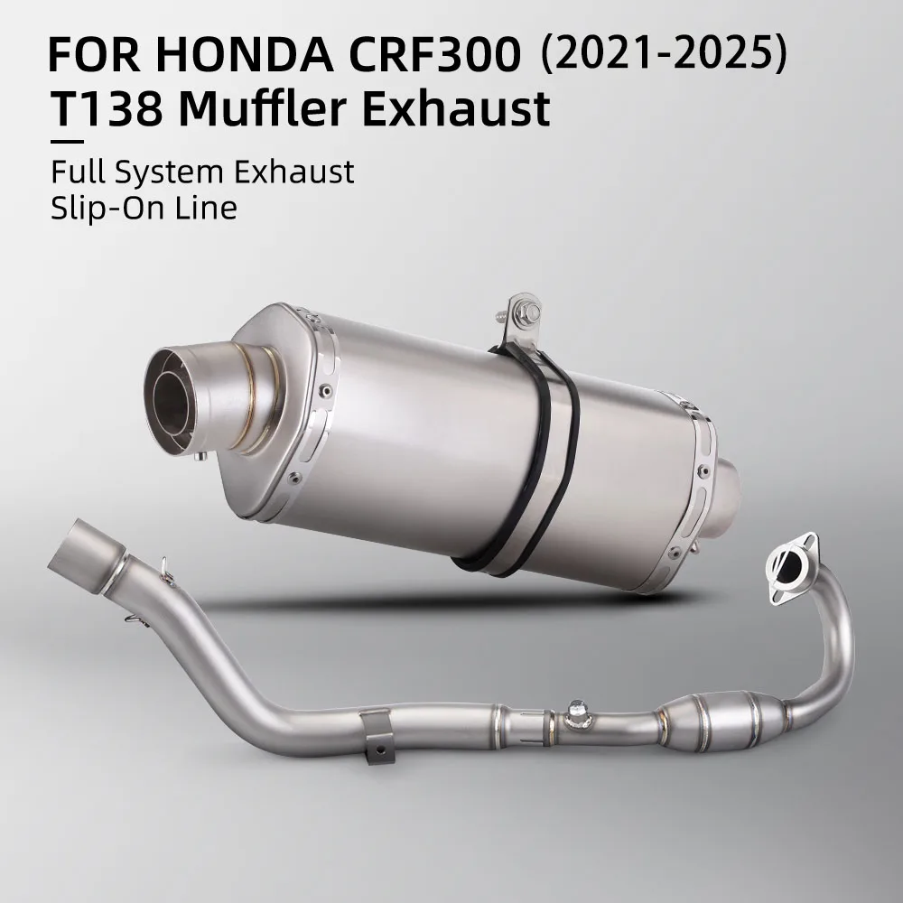 

CRF300L Exhaust System For Honda CRF300 Rally 2021-2026 Motorcycle Exhausts OFF-ROAD Motorbike Manifold Muffler with DB Killer