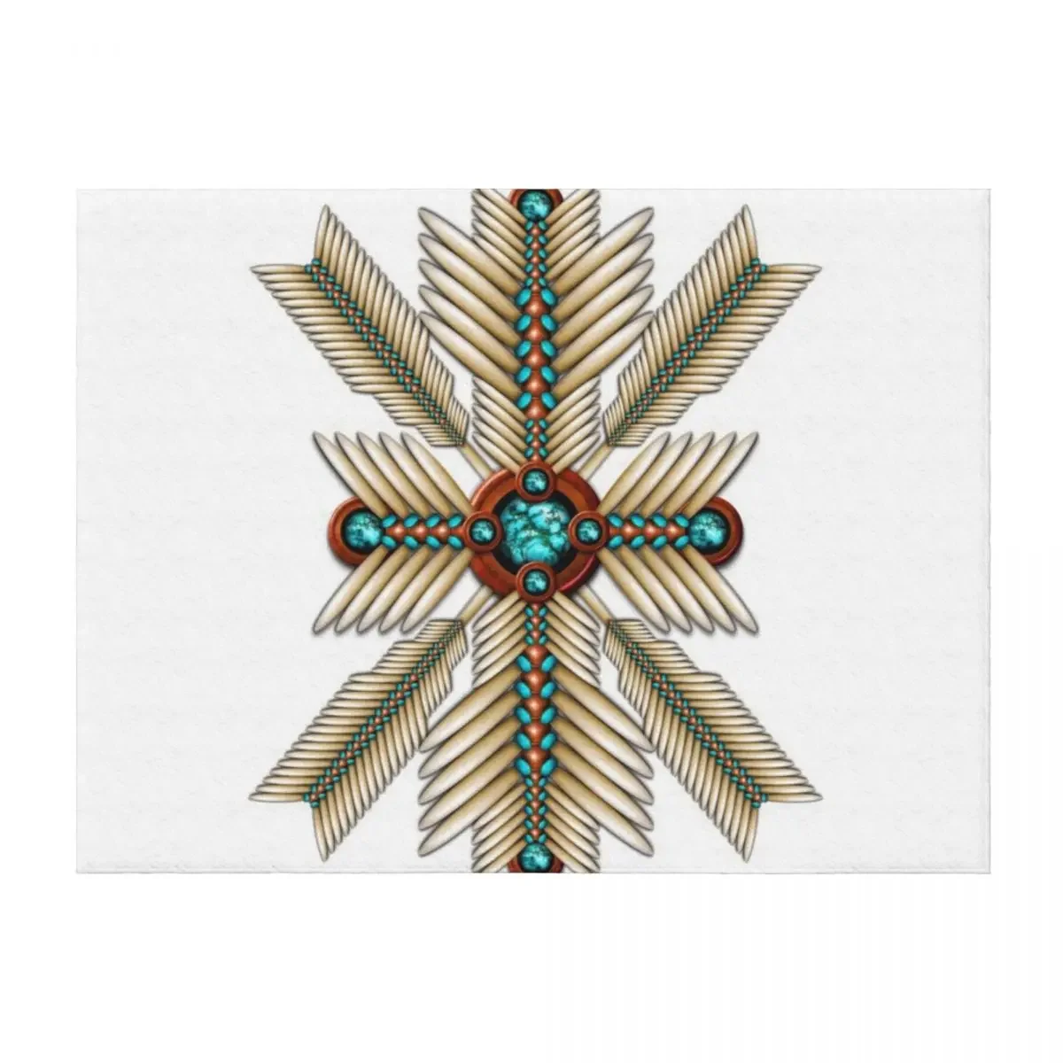 

Bone and Turquoise Sunburst Throw Blanket Cute Plaid Sofa Quilt Heavy Comforter Blankets
