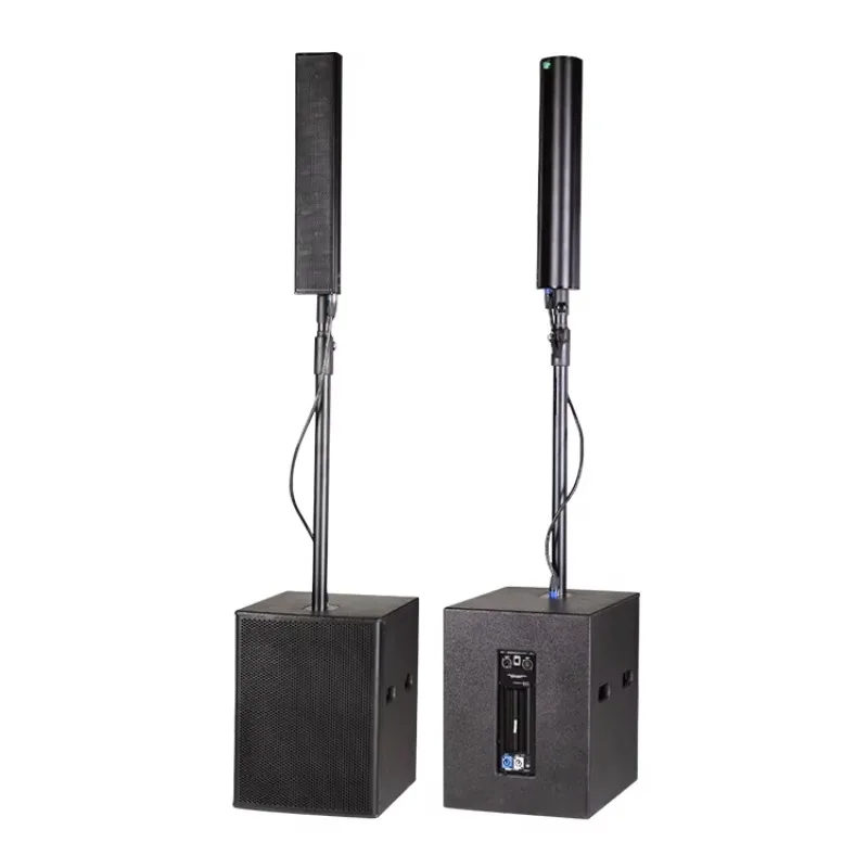 L1 Mini Outdoor Portable Standing Dj Sound System Set Amplified Loud Bass Subwoofer Neodymium Active Speakers Line Array