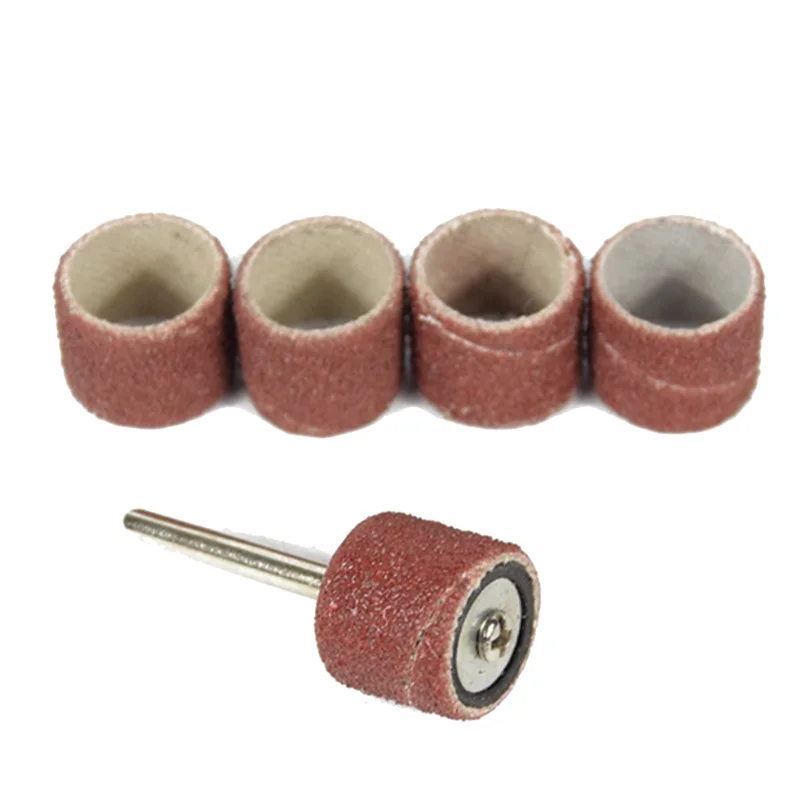 A26F-51Pcs Sandpaper Ring Grinding Head Sandpaper Roll Metal Derusting Polishing Round Play DIY Grinding Wheel