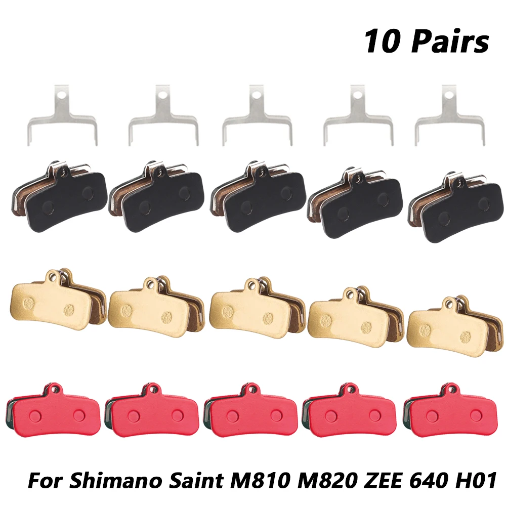 

10 пар полимерных/керамических/полнометаллических велосипедных дисковых тормозных колодок для Saint M810M820 ZEE 640 H01 MTB, гидравлические тормозные колодки, детали велосипедного тормоза
