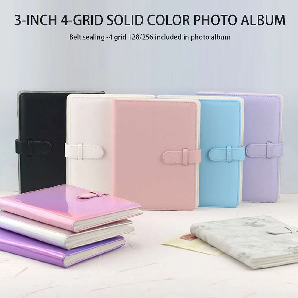 3-inch Polaroids Photo Leather Album Transparent Pockets Photo Album For Instants Photos