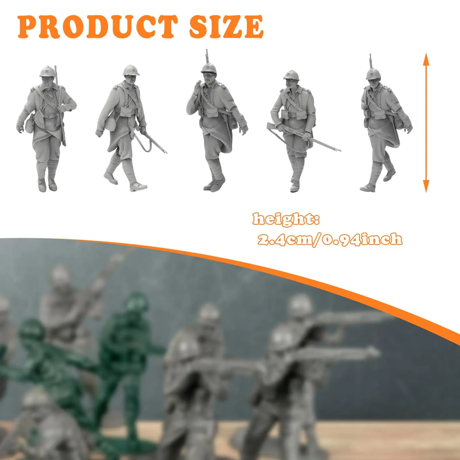 5x figurines miniatures en résine non peintes, artisanat de décoration de bureau, Mini modèles de Collection, figurines d'action pour aménagement de scène Miniature