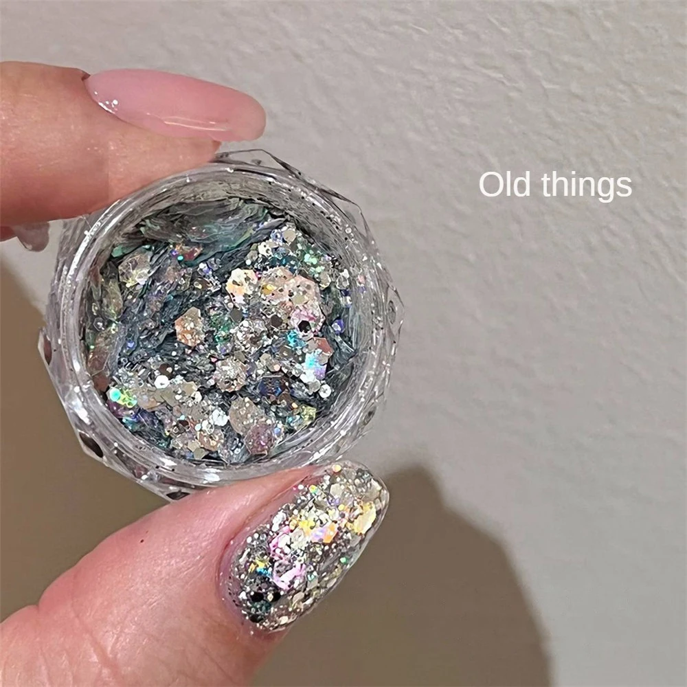 Glitter Sequins Nails Accesories Hexagon Chunky Flakes Holographic Powder Christmas Nail Polish Paillettes Manicure