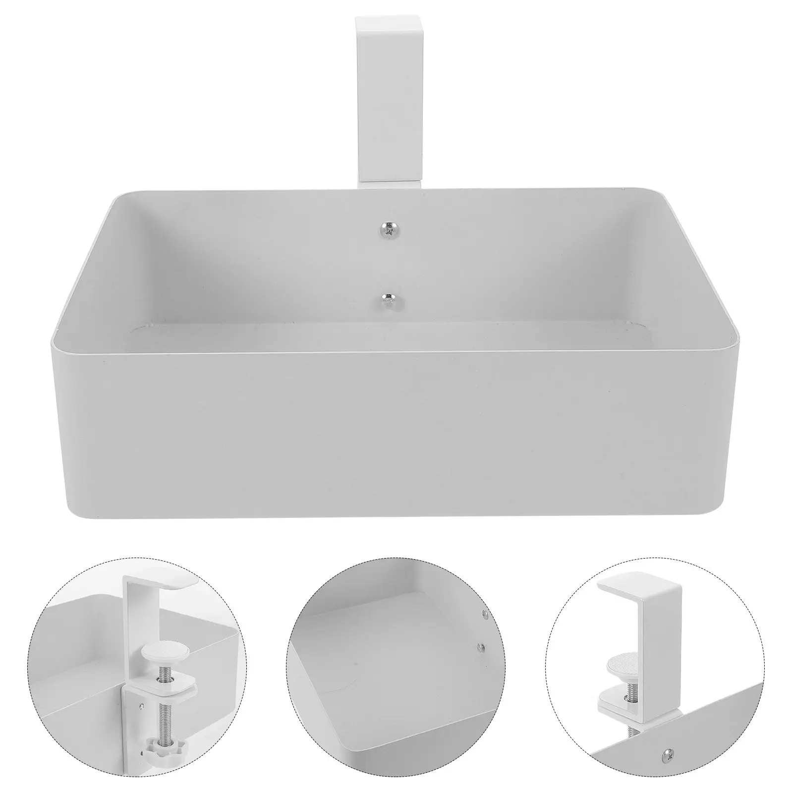 

Hidden Storage Basket Metal Under Shelf Organizer Hanging Rack Under Desk for Kitchen Bathroom Office Storage Organizer