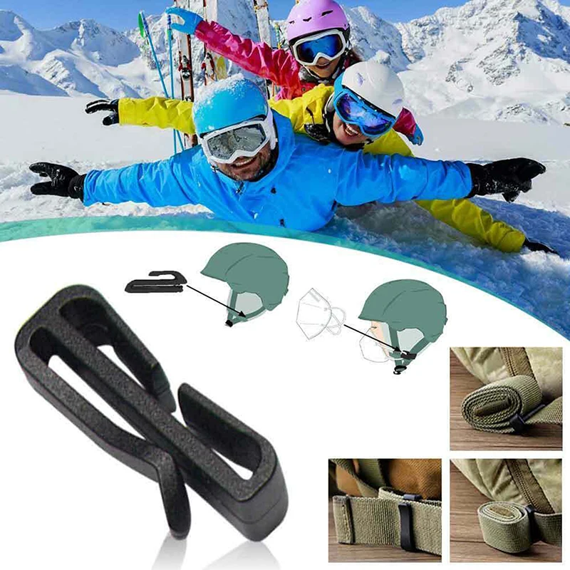 10/20PCS Ski Mask Seat Helmet Holder Plastic Snow Helmet Mask Clip Adjustment Buckle for Outdoor Cycling Skiing Climbing Sports