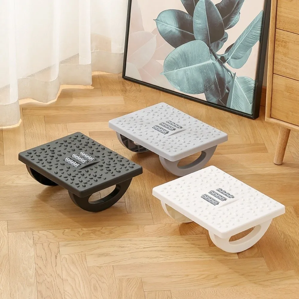 Reposapiés Ergonómico para Debajo del Escritorio con Rodillos de Masaje, Taburete Giratorio de 180 Grados para Oficina en Casa