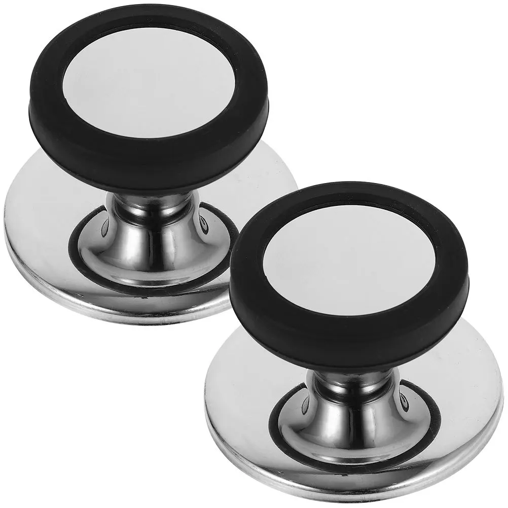 

2pcs Pot Lid Knobs Replacement Short Handle For Glass Cookware Universal Heat-Resistant Metal Knob Non-Scalding Lid