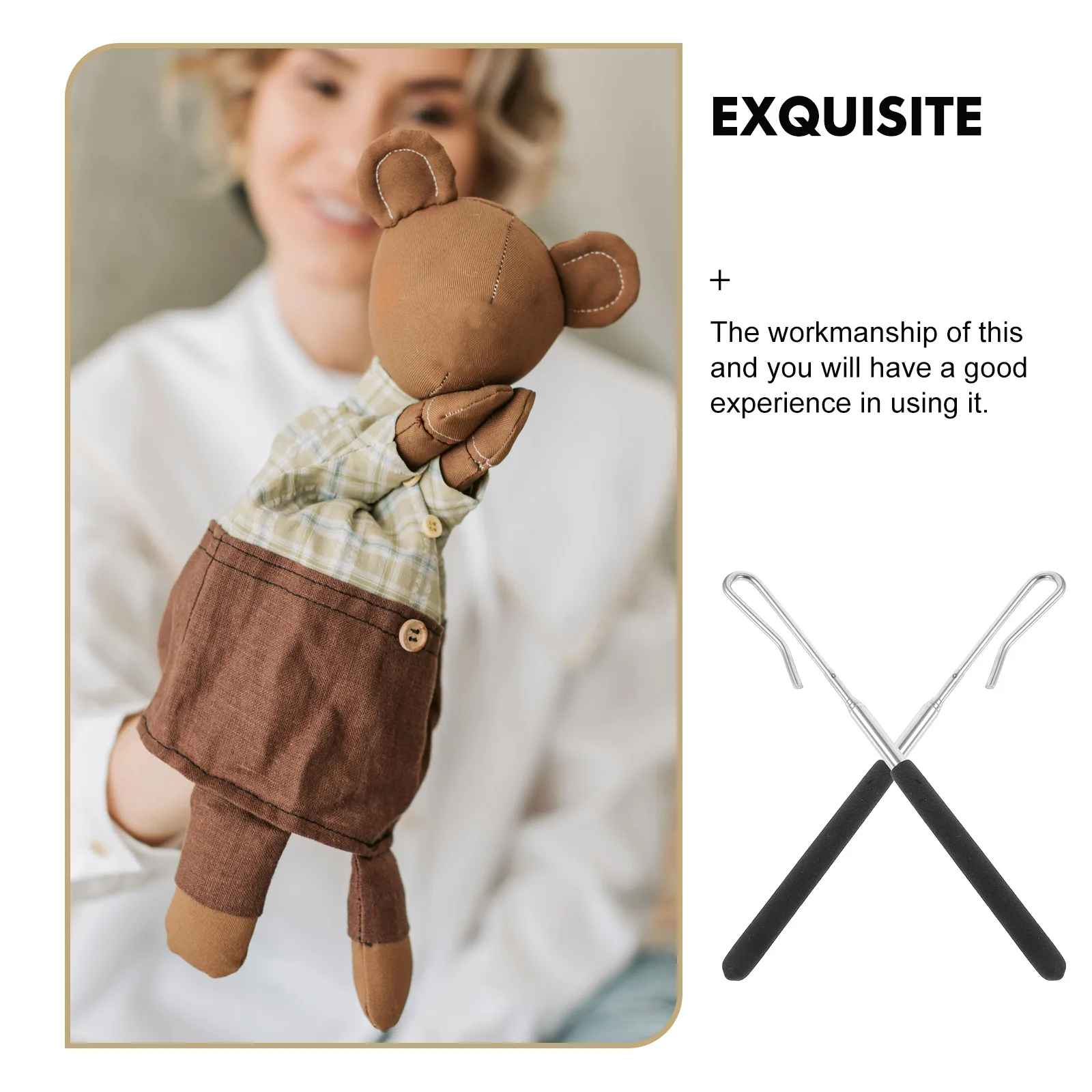 2pcs หุ่นมือควบคุมแท่งสแตนเลสจอยสติ๊กเครื่องมือแขนโลหะจับน้ําหนักเบาอุปกรณ์เสริมหุ่น