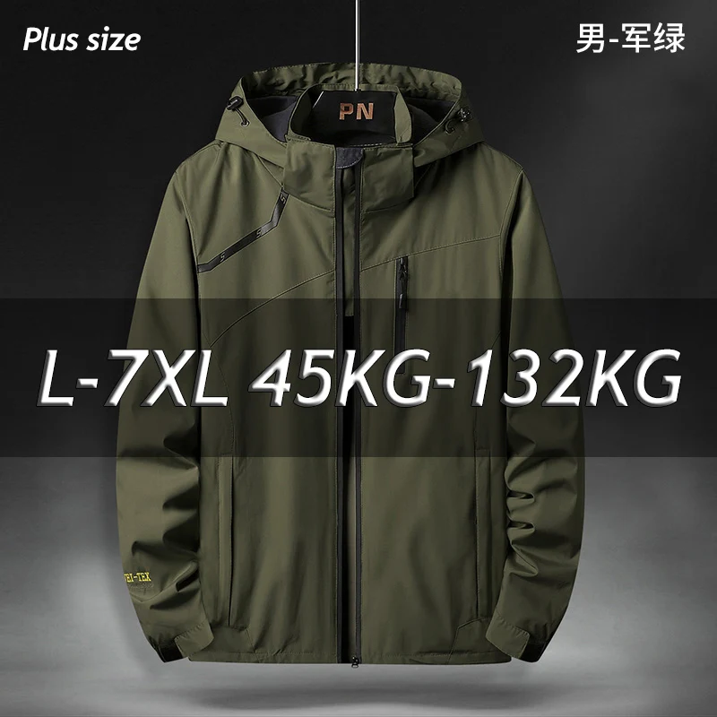 

6XL7XL Men's Assault Jacket Large Size Outdoor Spring and Autumn Leisure Sports Loose Mountaineering Men's Bomber Jacket Women