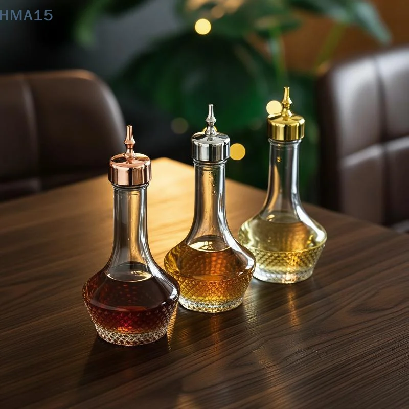 【YA】Bitters Bottle With Spout 50ml Classic Elegant Glass Container Portable Bar Tool for Travel Cocktail Making