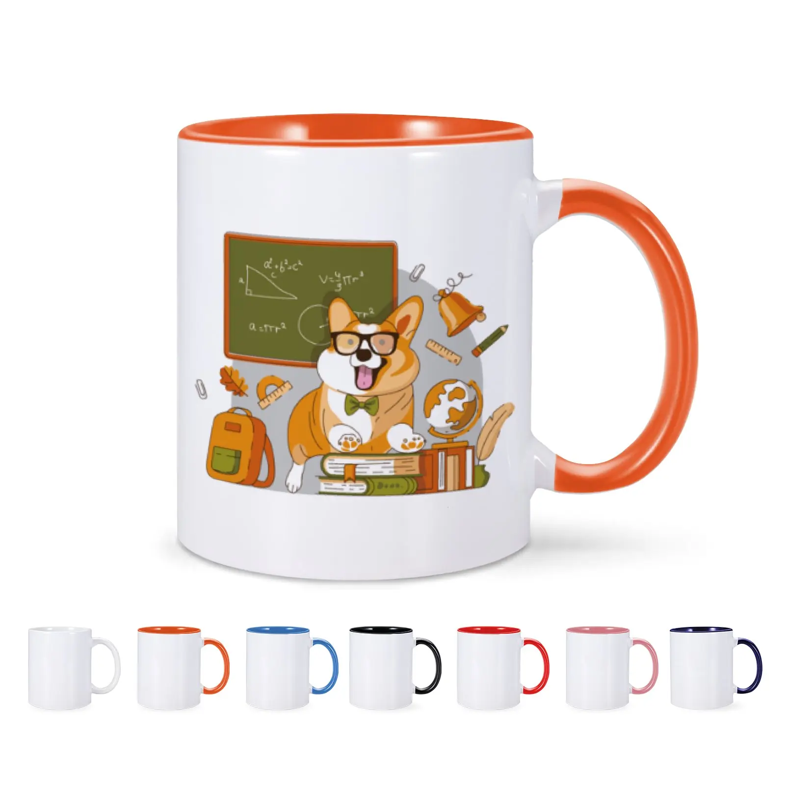 1pc Cute Corgi Ceramic Coffee Mug Gift for Pet Lovers Corgi Mom Dad Tea Mug Perfect Drinkware For Hot Or Cold Drinks 11oz