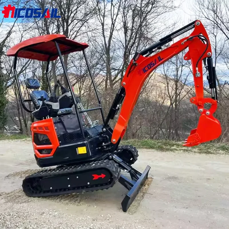 Minicavadeiras com motores EPA Motores poderosos de 1,5 toneladas e 1,8 toneladas As escavadeiras agrícolas pequenas de 1 tonelada e 2 toneladas estão disponíveis para venda