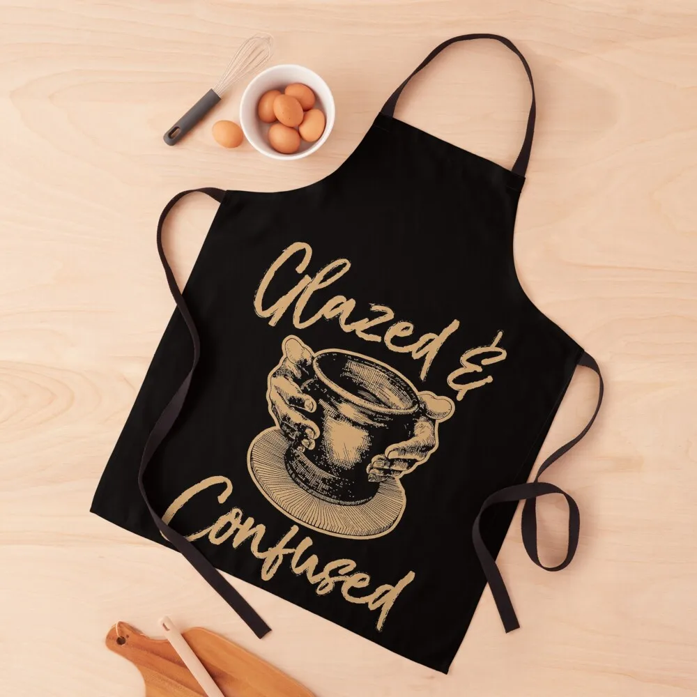 

Pottery Glazed & Confused Apron Kitchenware Cleaning Products For Home Apron