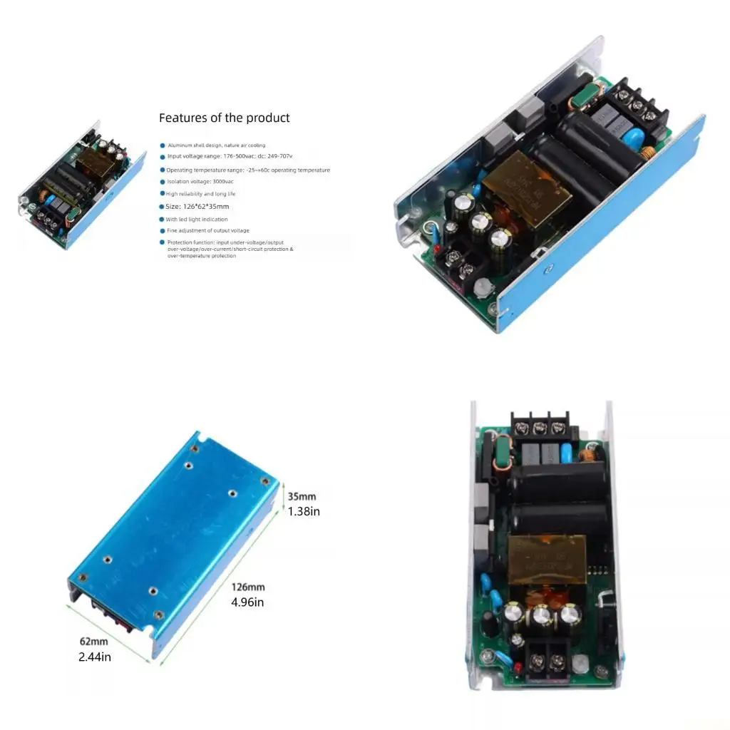 B03F 24 В 5 А понижающий модуль питания от 220 В до 24 В постоянного тока, модульная плата с защитой от перенапряжения для лампы