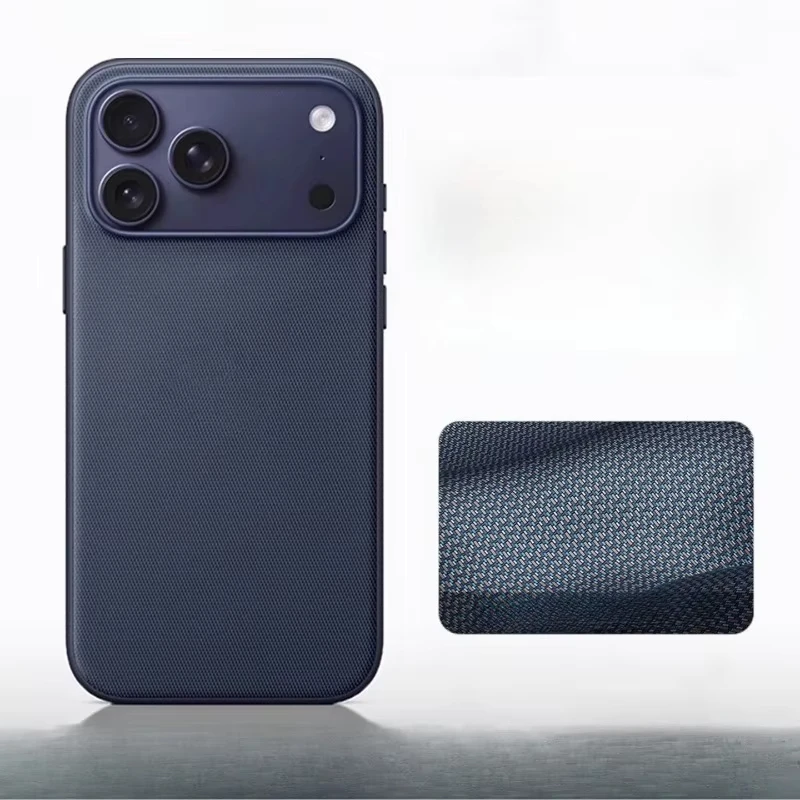 Funda de teléfono de lujo tejida con imán para iPhone 17 16 15 14 13 Pro Max TechWoven para carga inalámbrica Magsafe cubierta 6