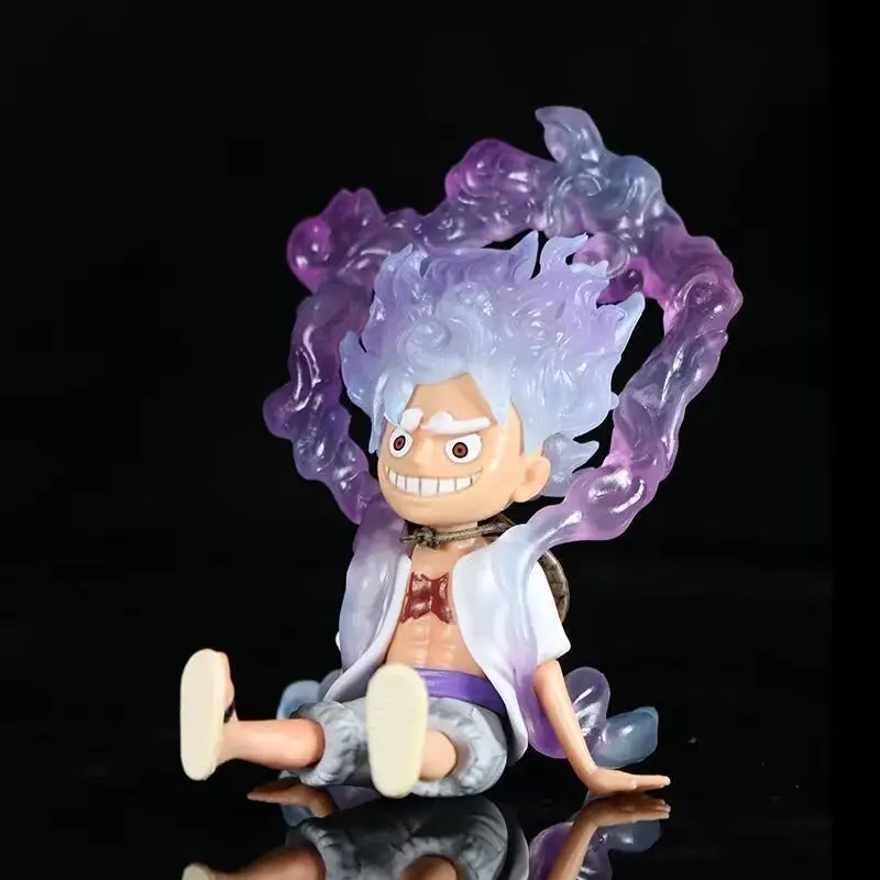 One Piece Gear 5 Nika rufy Sun God rufy Q Version Sitting Pose Two Colors Anime Figure