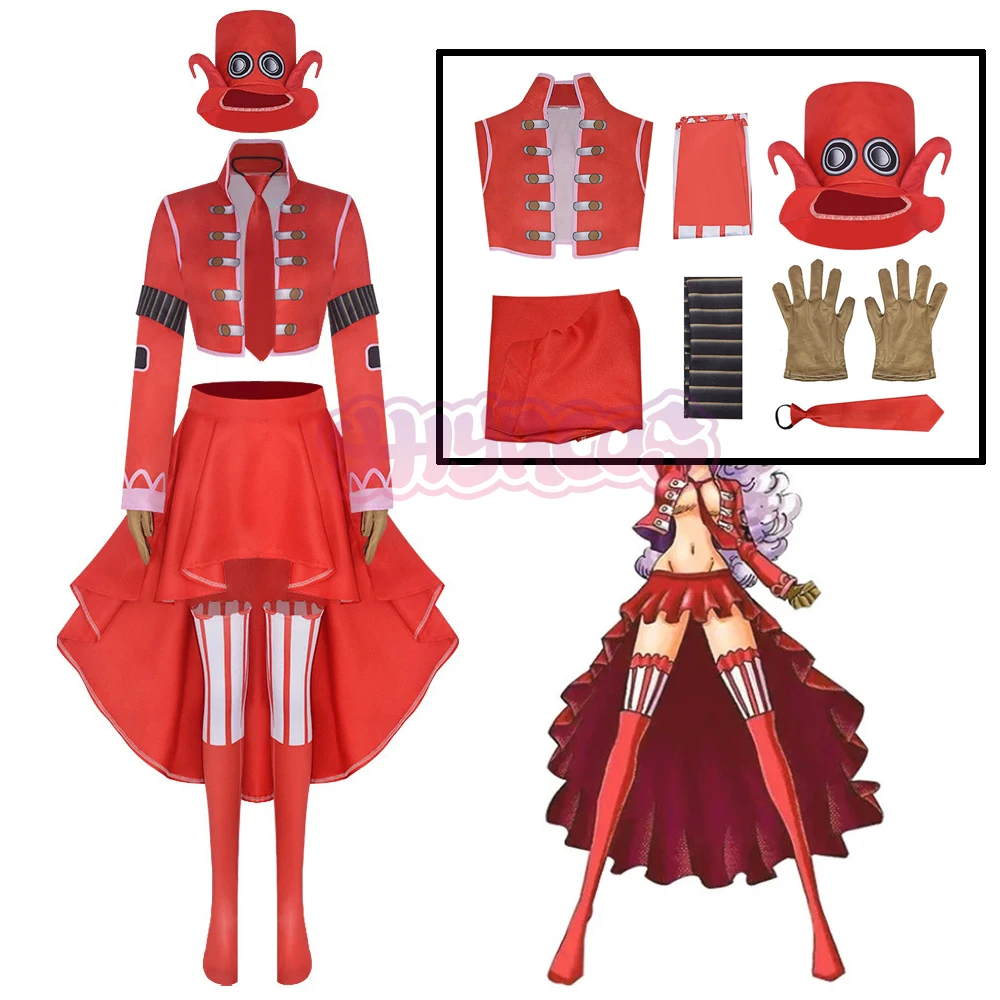 Disfraz de Anime Belo Betty, falda roja de capitán del ejército revolucionario, uniforme de lucha, conjunto completo de maleta Sexy para fiesta de Carnaval para mujer