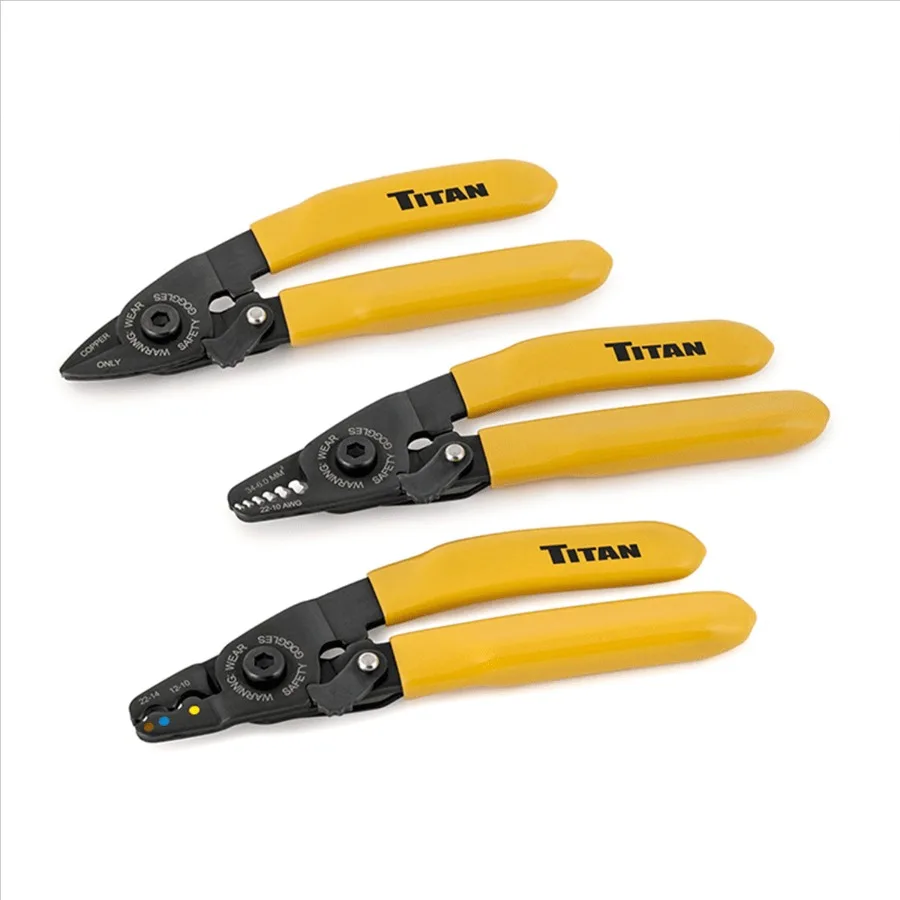 

3-PC MINI ELECTRICAL TOOL SET FOR PRECISION WORK IN CONSTRUCTION HOME REPAIR AND ELECTRONICS MAINTENANCE COMPACT DESIGN WITH HI