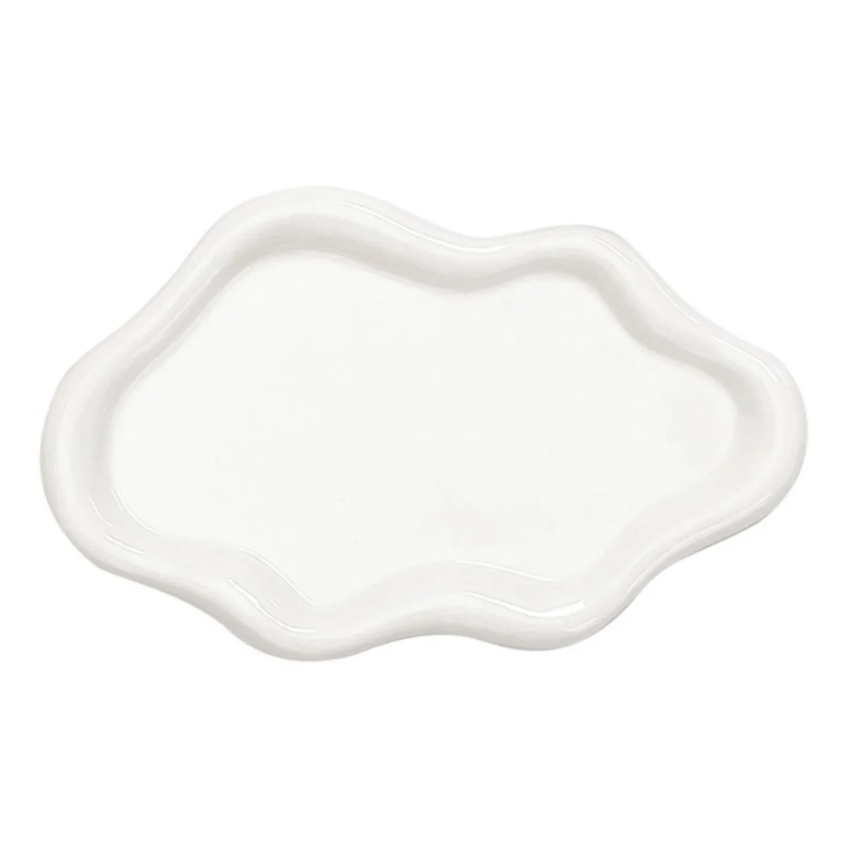 

Ceramic Jewelry Tray Dish for Ring Key Trinket Cloud Shape Decor Jewelry Plate Holder Bedroom Decor Aesthetic Gift A