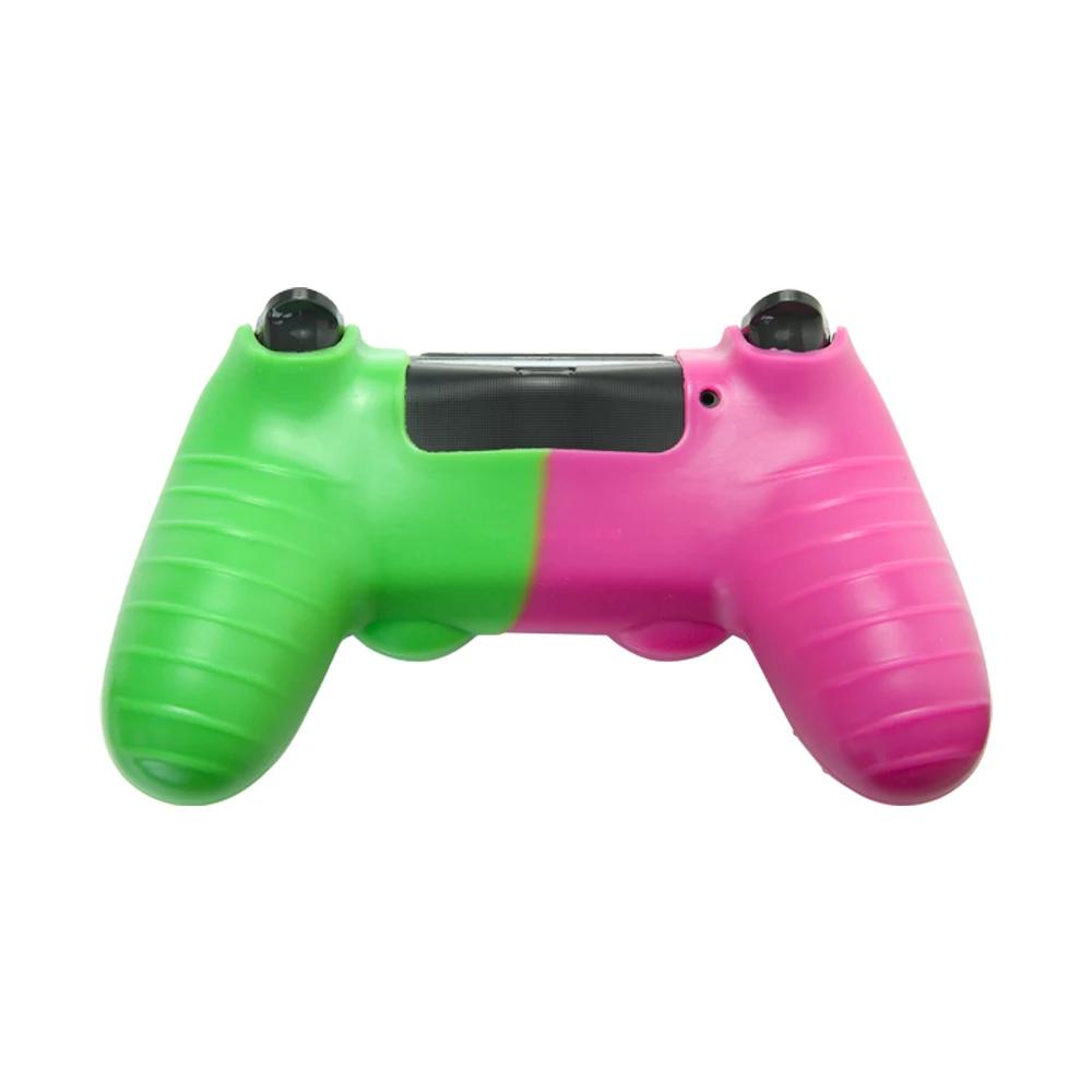 حافظة حماية من السيليكون بلون مختلط وحدة تحكم في وحدة التحكم في وحدة التحكم في وحدة التحكم بغلاف من السيليكون الناعم غطاء جلد لسوني بلاي ستيشن 4 PS4