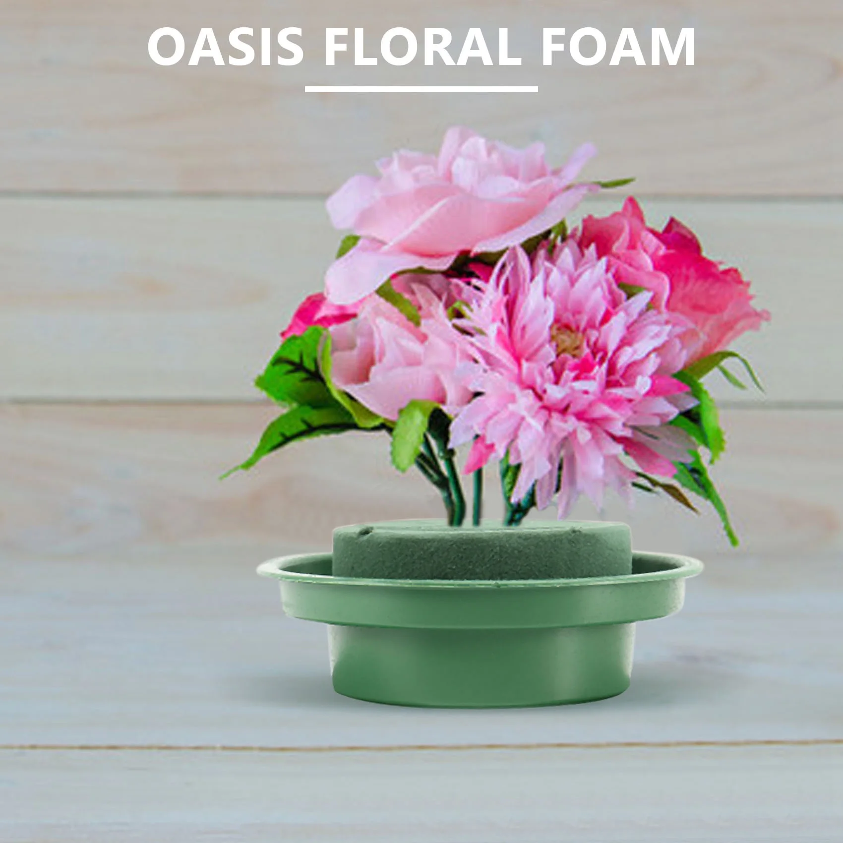 

Flower Arrangement Kit - 6-Pack Round Floral Foam In Single Design Bowl For Table Centerpiece, Wedding Aisle Flowers, Party Deco