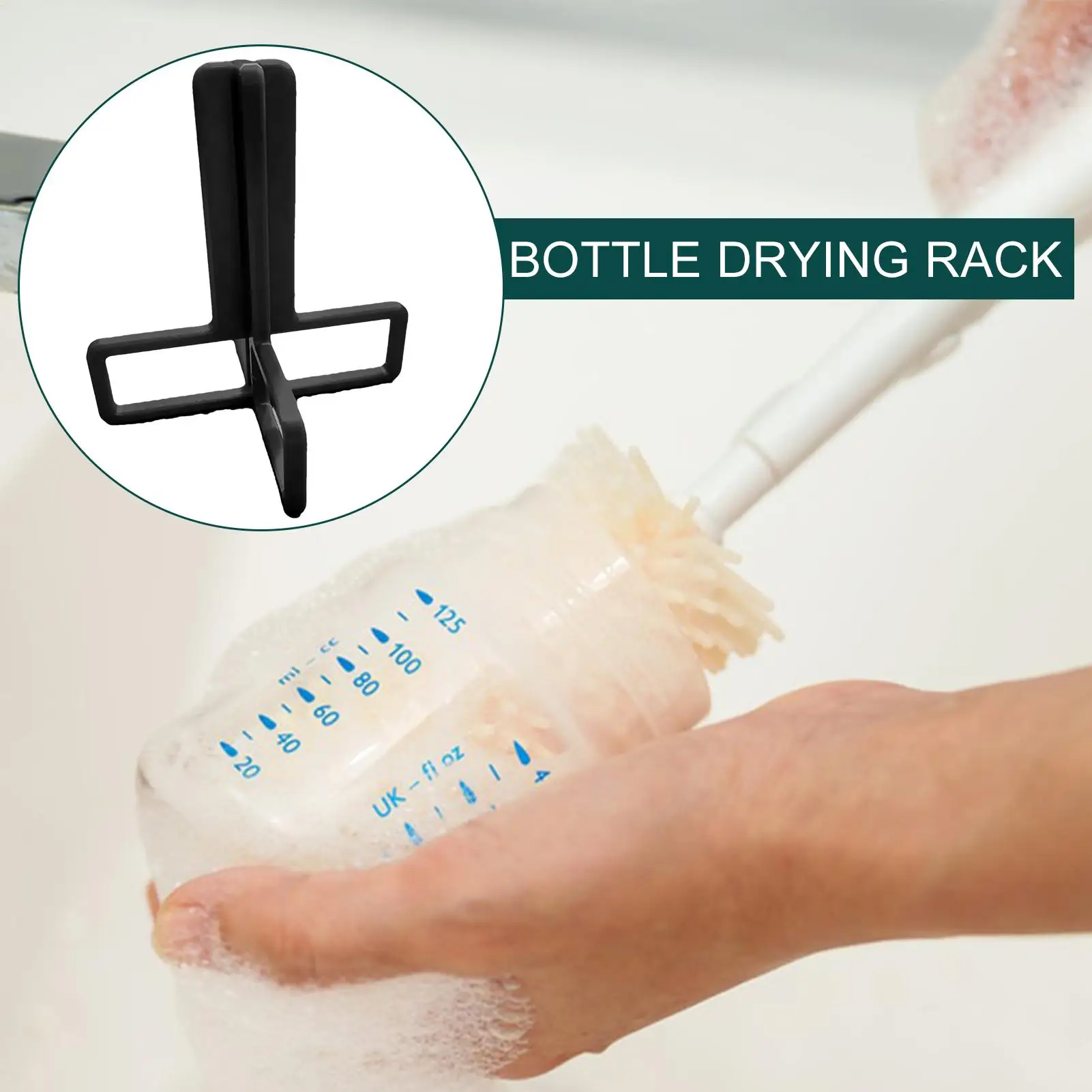 Bottle Rack Dryer Non-Slip Stand-Up Organizer Compact Countertop Bottle Drying Rack For Tumblers Nipples Pacifiers Mugs Dish