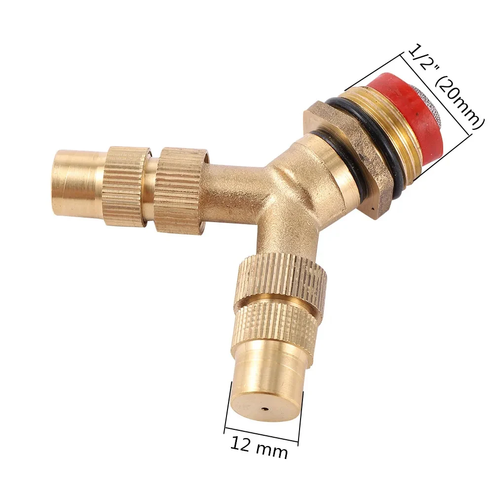 Adjustable Brass Atomizing Nozzle 1/2 Inch External Thread For Agricultural Irrigation Landscaping Dust Suppression And Fountain