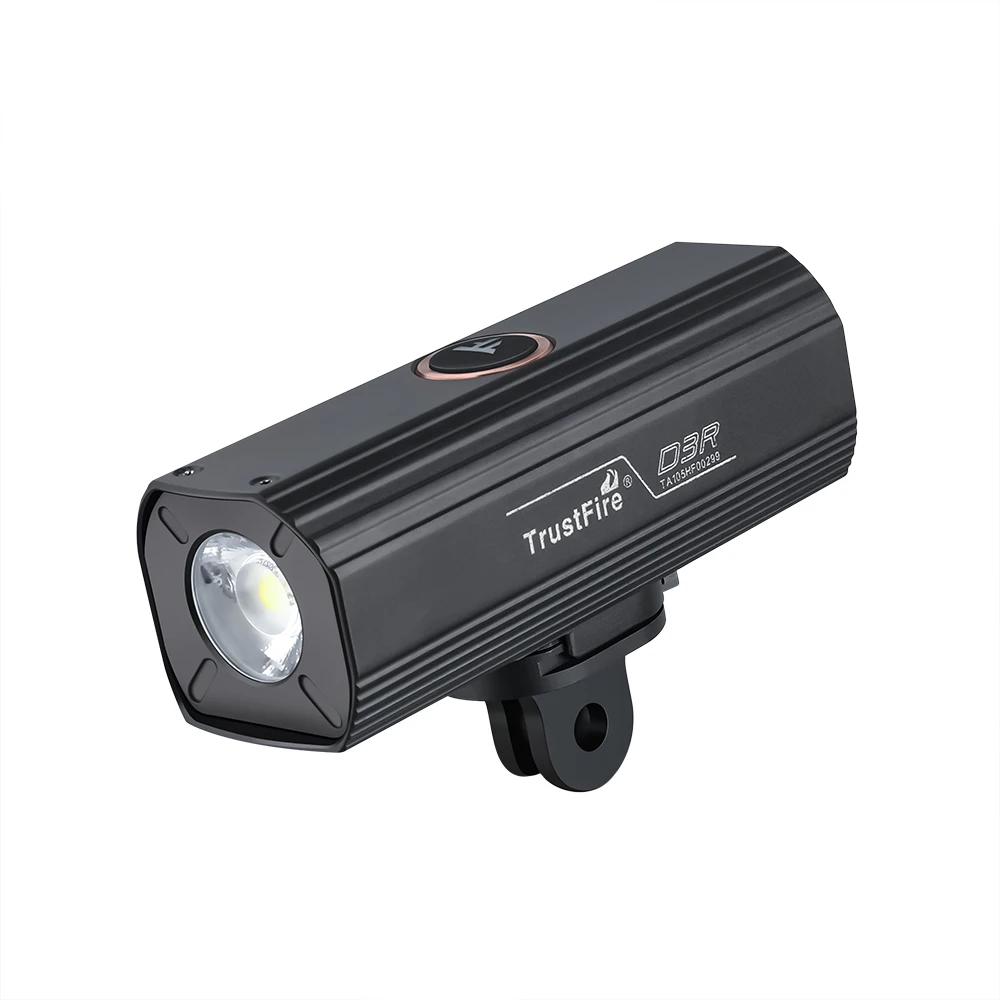 TrustFire D3R Bicycle Headlight Rechargeable Bike Light Aluminum Alloy Outdoor Ultralight Flashlight 1350LM 3000mAh