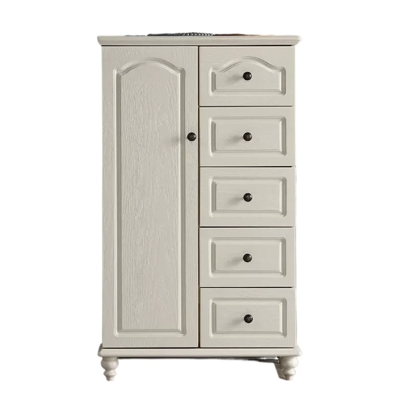 

American modern simple solid wood chest of drawers living room oak locker bedroom