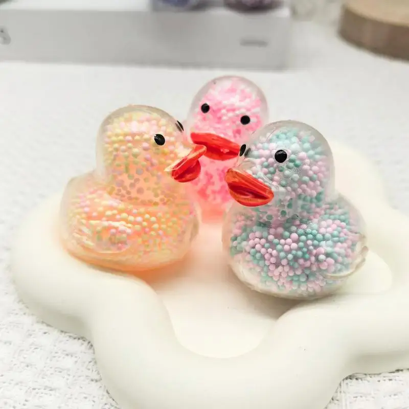 Mini Rubber Ducks Bathtub Shower Toy soft Rebound Stress Relief Toy Portable Sensory Animal Decompressing Toy Funny Fidget Toys