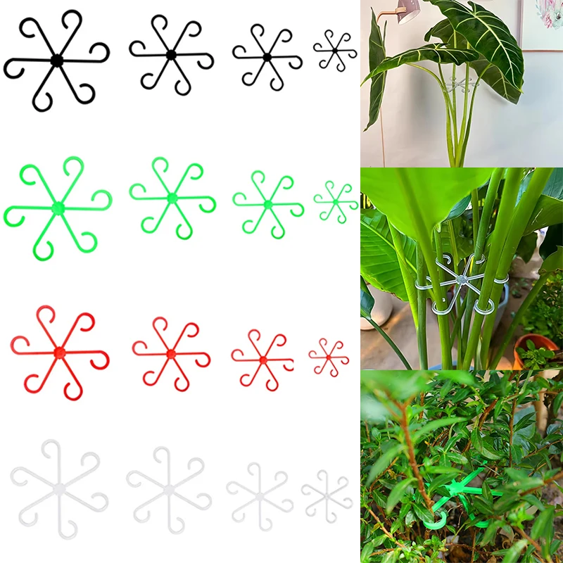 Plastic Garden Plant Fixing Clip Reusable Plant Stem Folding Houseplant Stand Frame Support Branches Stem Organizer No Stake Tre