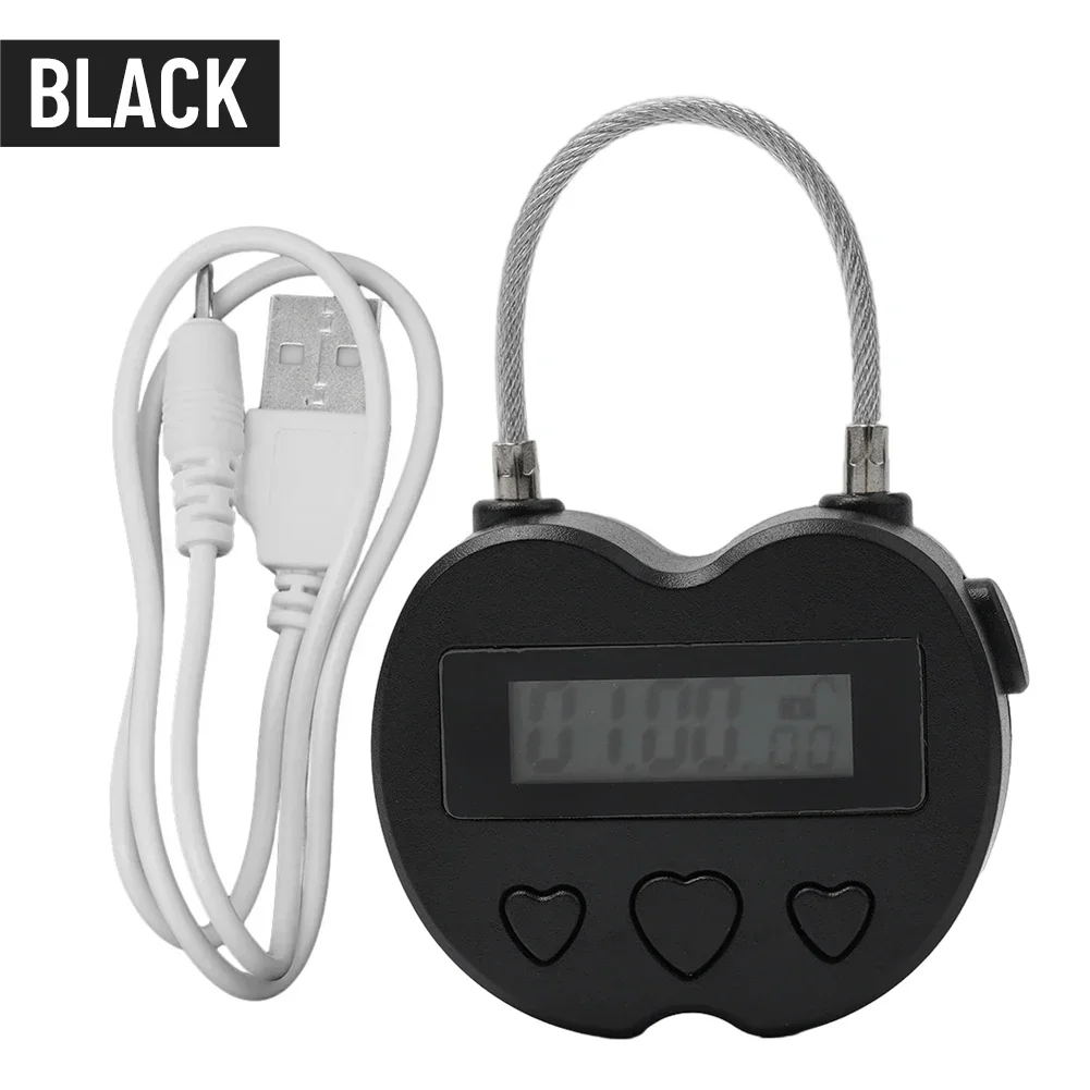 

Smart Time Lock LCD Display Time Lock Multifunction Travel Electronic Timer Waterproof USB Rechargeable Temporary Timer Padlock