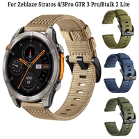 22MM Nylon Strap For Zeblaze Stratos 4/3Pro Watchband For Zeblaze GTR 3 Pro/Btalk 2 Lite/Beyond 3 Pro/Vibe 7 Pro Sport Bracelet