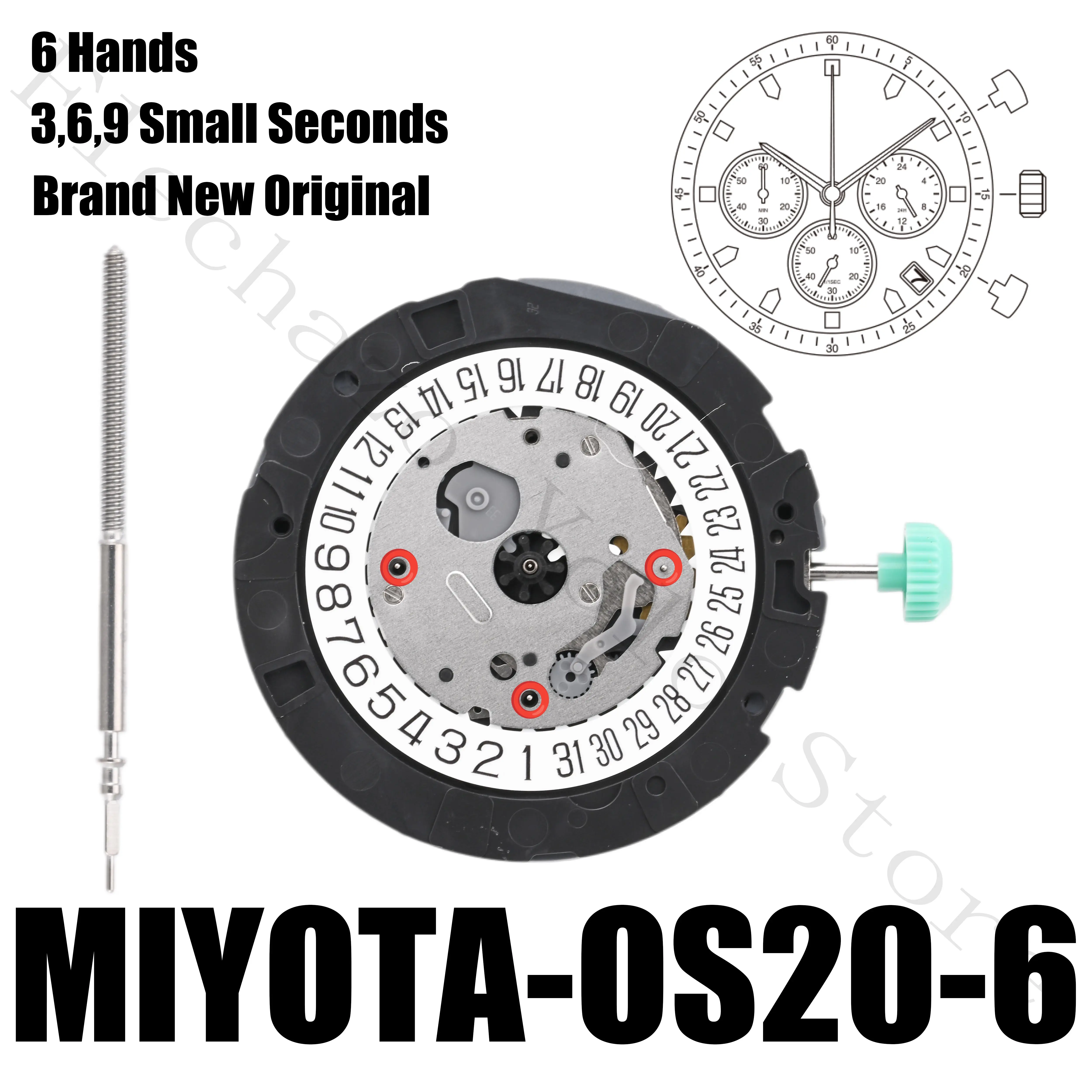 حركة 0S20 تاريخ حركة MIYOTA OS20 اليابانية عند الساعة 3:00/6:00
