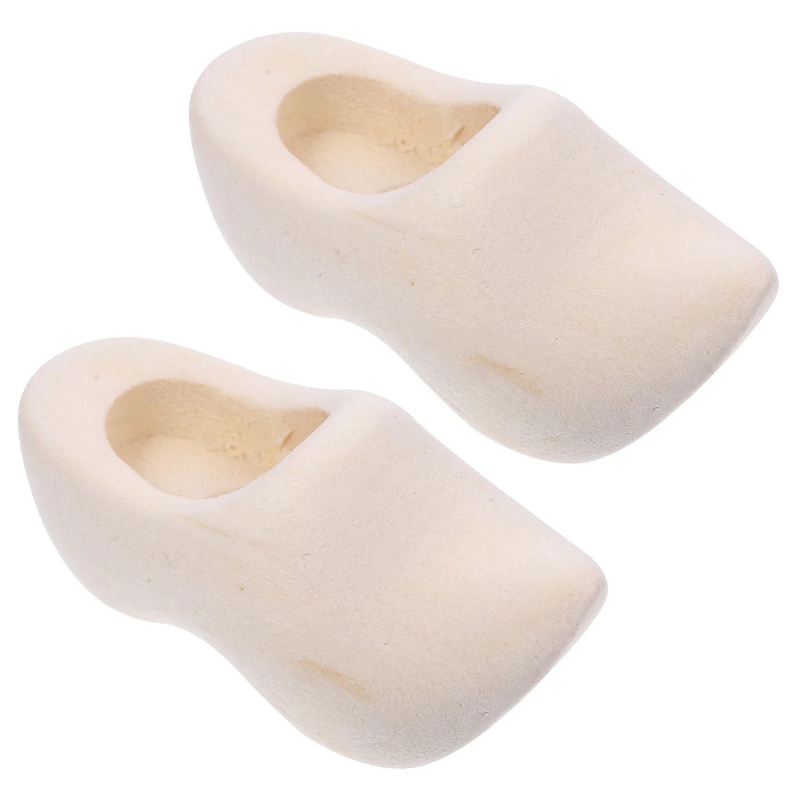 Mini Clogs Unfinished Ornament Sneakers House Craft Wooden Shoes for Crafts