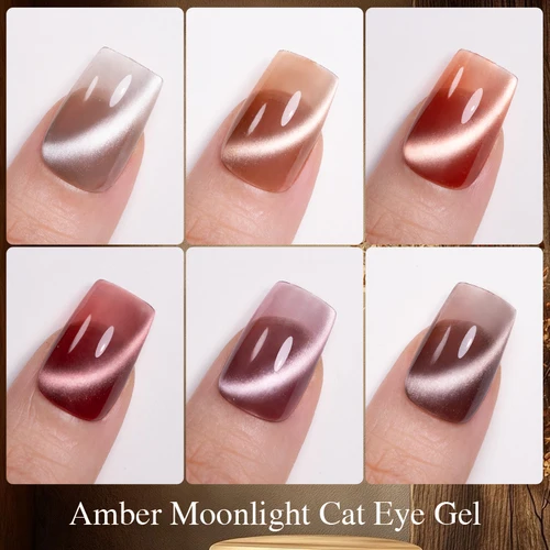 Imagen 2 del producto BOZLIN 7,5 ML ámbar luz de luna gato Gel magnético esmalte de uñas luz blanca brillo magnético barniz semipermanente