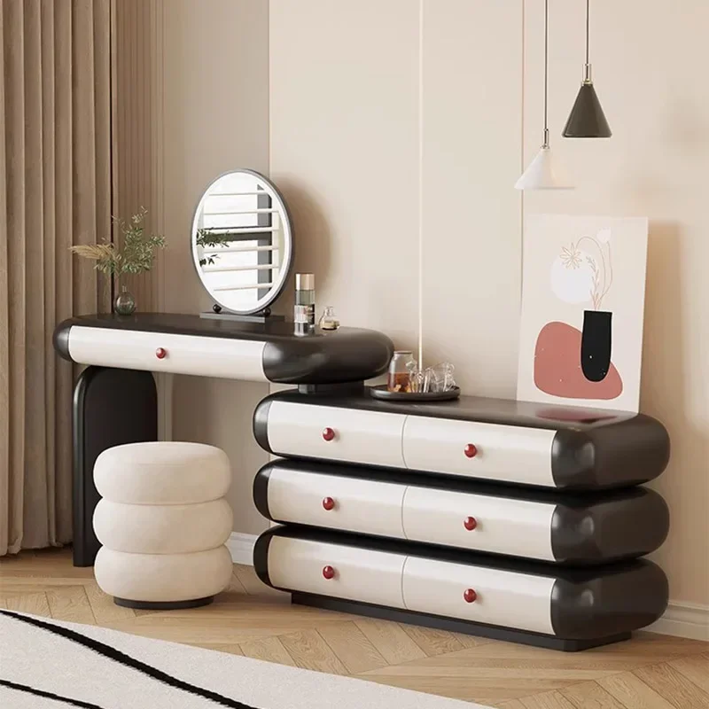 

Black Wood Vanity Table Storage Cabinet Drawers Accessories Dressing Table Luxury Modern Study Comoda Pra Quarto Home Furniture