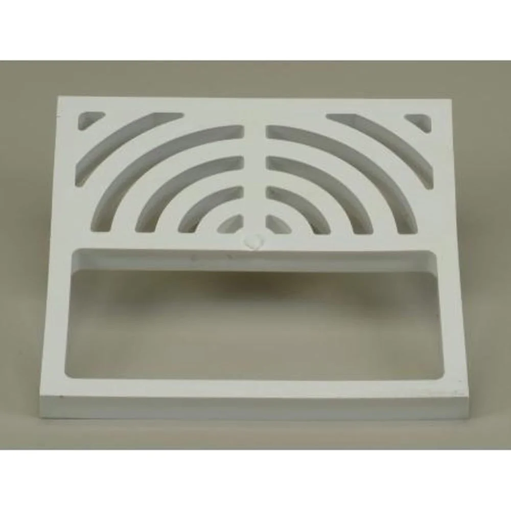 Grade de drenagem de piso de 9 polegadas, pias de PVC, fácil acesso, grelha de plástico leve, grande área aberta, sistema de drenagem de água