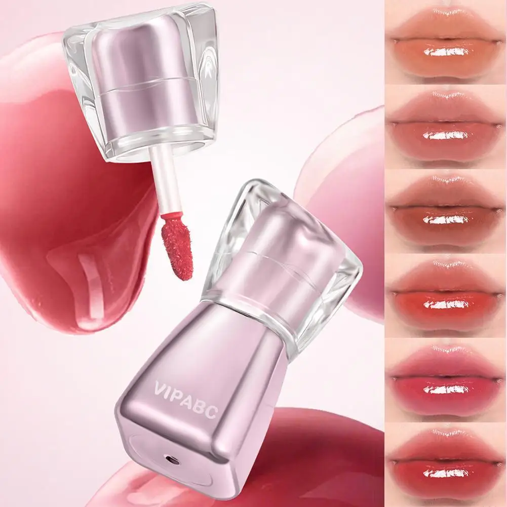 

New Lip Glaze Lipsticks Non-Stick Cups Mirror Shine Watery Lip Lotion Metal Brush Head Makeup Cosmetics