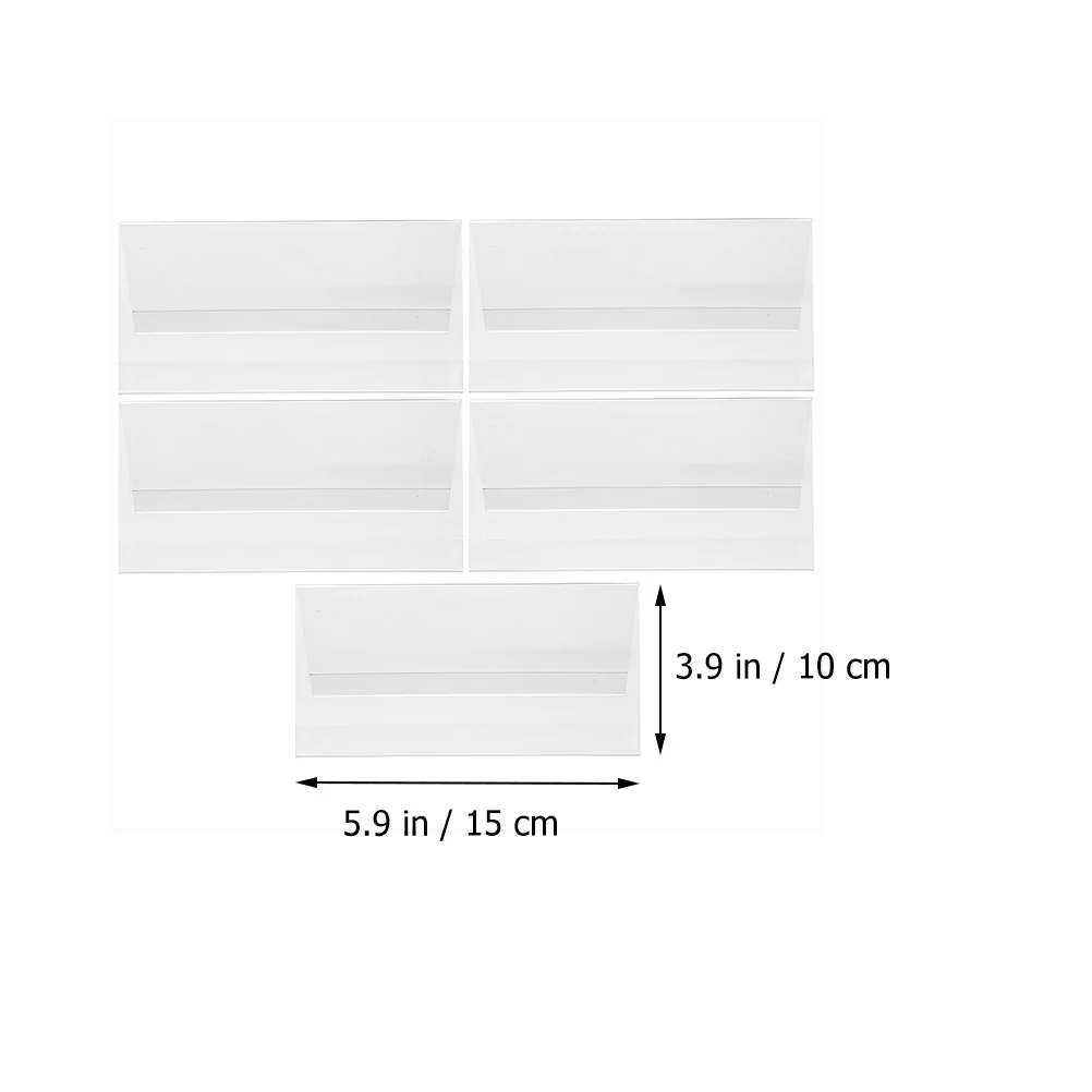 5pcs Clear Acrylic Table Number Holders Double Sided Reusable Name Cards For Wedding Seating Desk Label Display Stand Reserved
