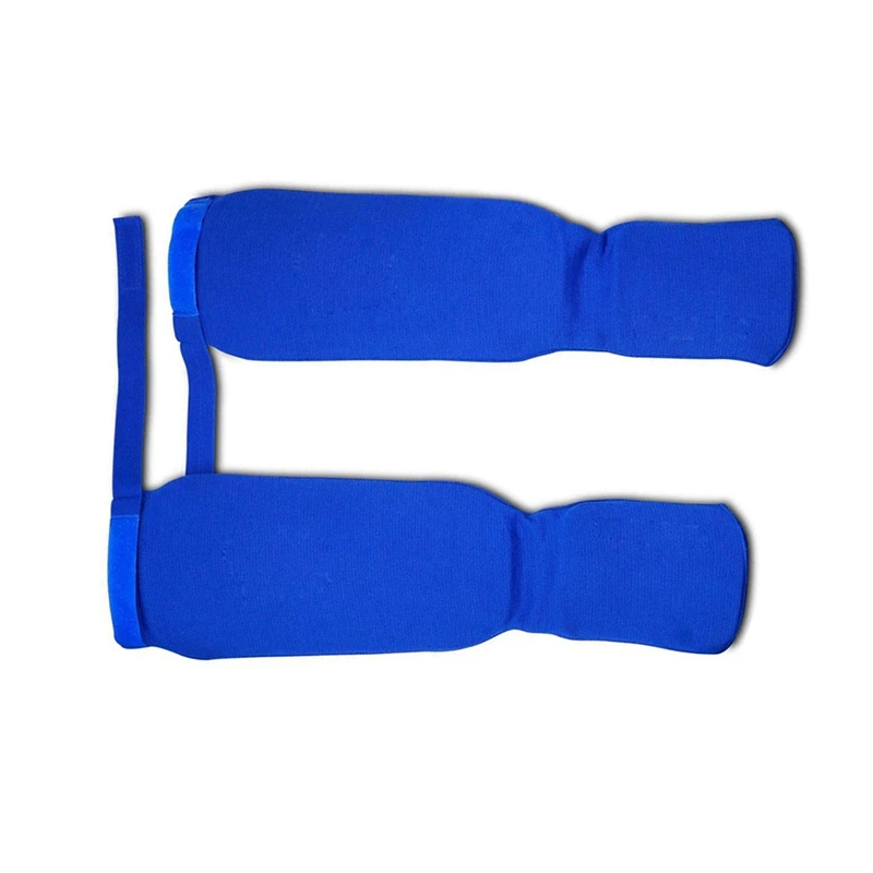 Blue Karate Protective Gear Boxing Training Shin Guards Taekwondo Sanda Fighting Shin Guards And Instep Guards