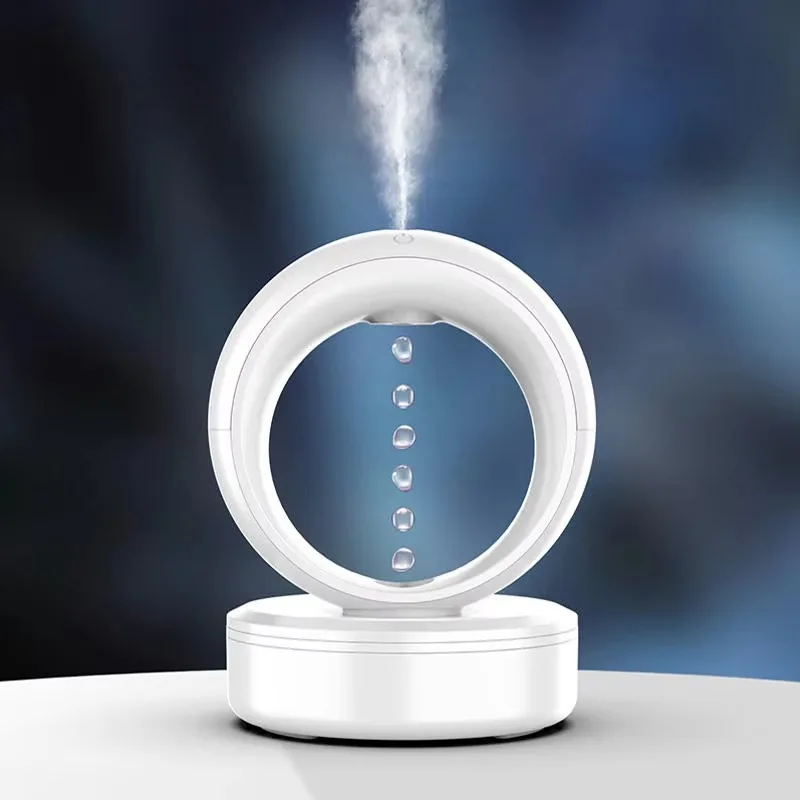 New Relax Raindrop Sound Anti-Gravity Humidifier 680ml Cold Mist Desktop Air Humidifier