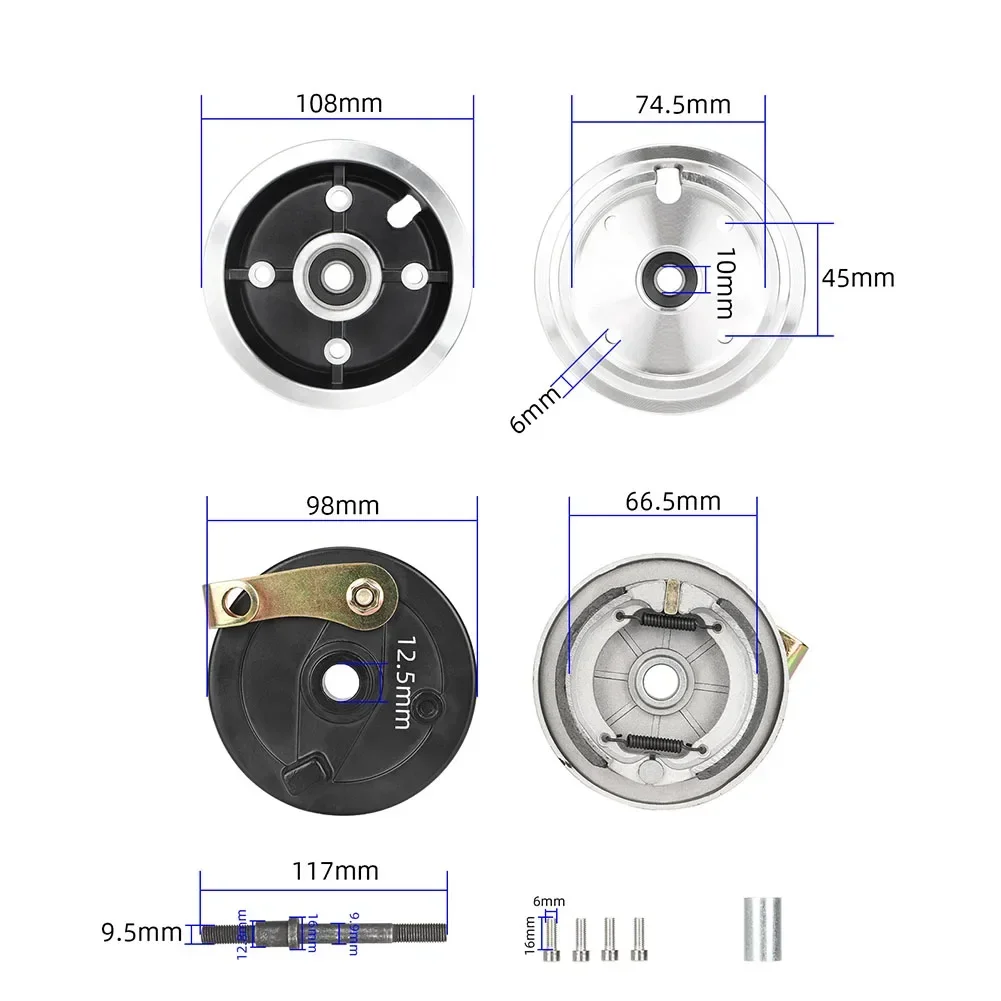 1pc Wheel Hub Front Wheel Drum Brake Wheel Hub For 8inch Electric Scooter Electric Vehicle Accessories For 200*50 Tires