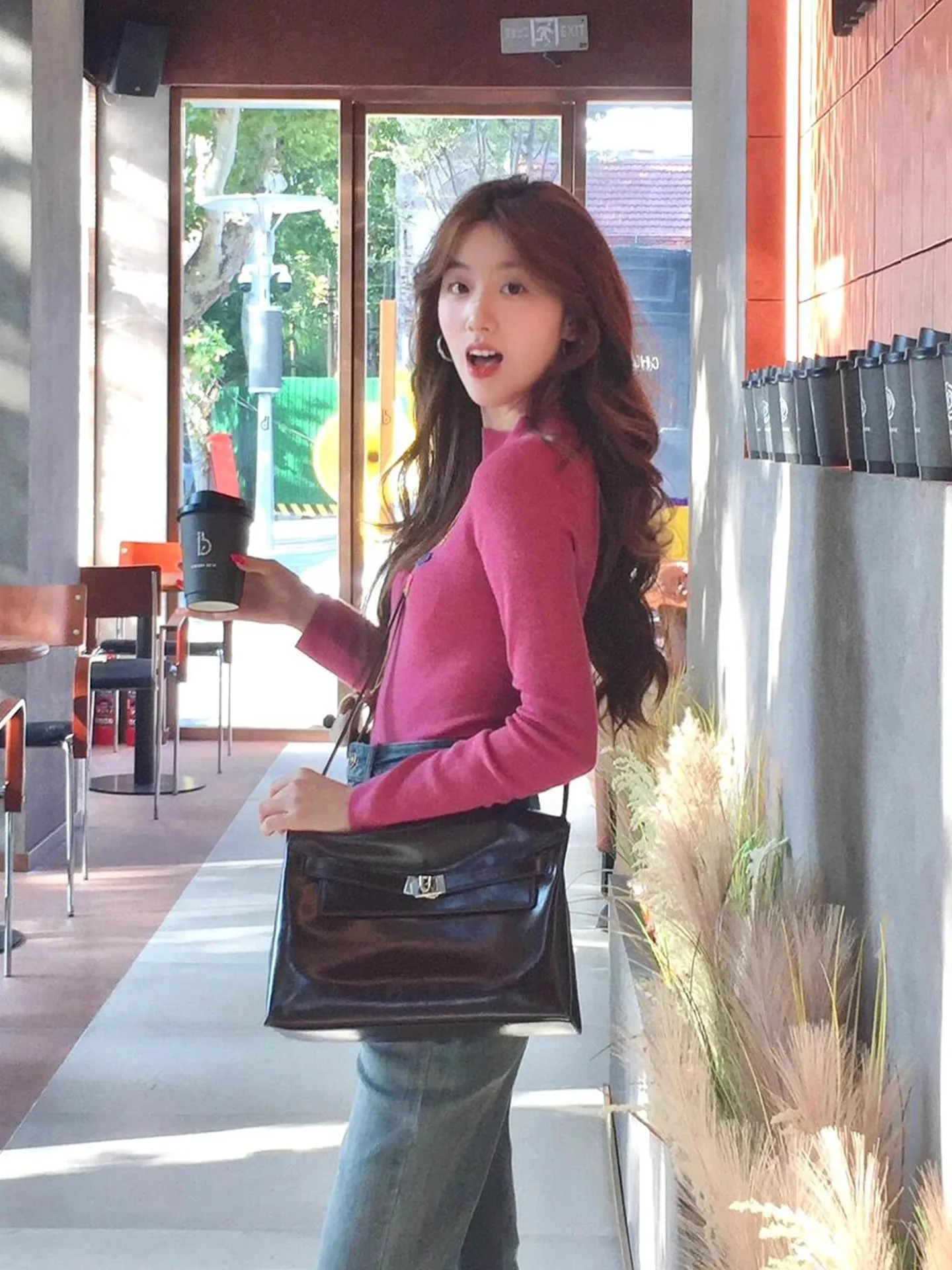 Koreanisches Langarm-Strickshirt, schmal geschnitten, als Unterhemd für Damen, Herbst-Winter, modisch, einzigartig, als Innenbekleidung