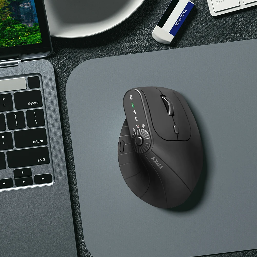 

Vertical Wireless Mouse 2.4GHz Bluetooth-Compatible Laptops Computer PC Rechargeable Mice 1000/1200/1600/2400 DPI for Laptop PC
