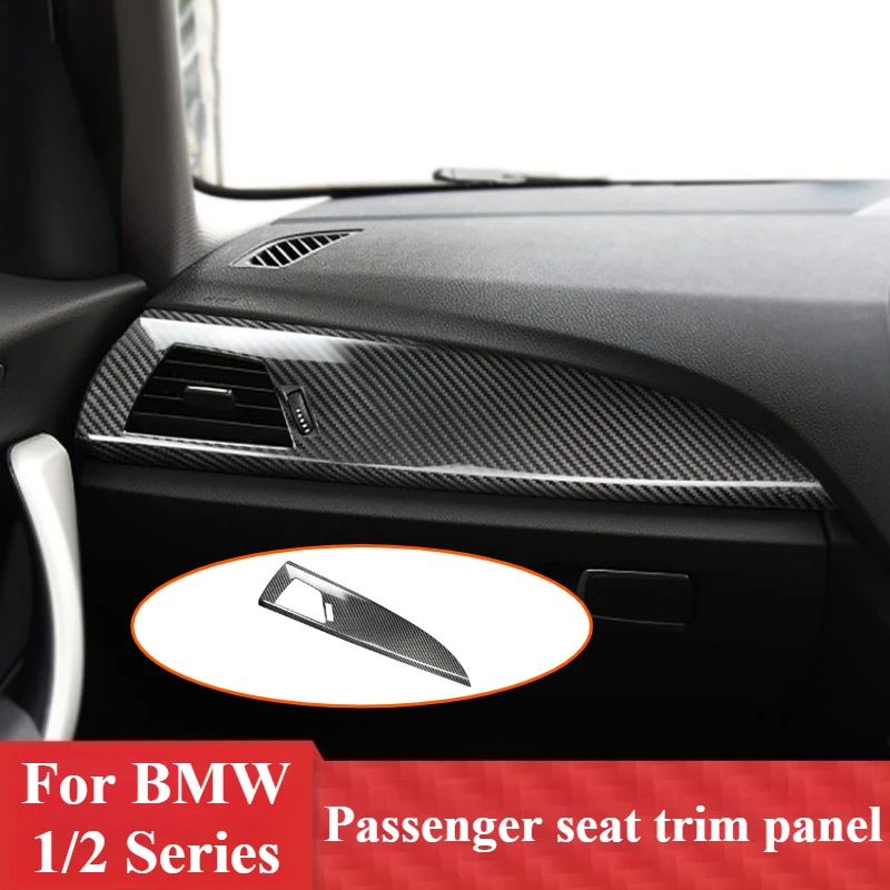 

For BMW 1 2 Series RHD Carbon Fiber Passenger Dashboard Panel Interior Trim Cover Modification Decoration Upgrade Accessories