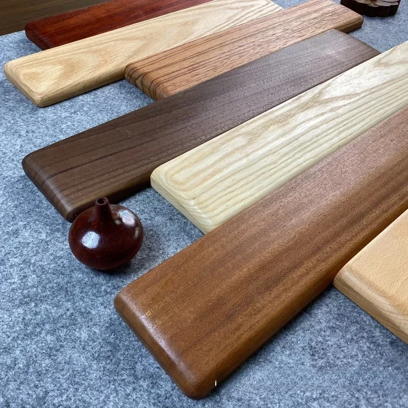 Walnut Wood Palm Rest Custom Solid Wood Wrist Rest Beech Wooden Palm Stress 60/87/104/Mechanical Keyboard Office Game Wrist Rest