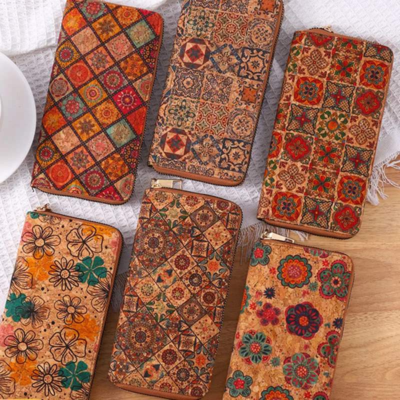 Vintage Bohemian Printing Long Wallet Women Hand Bag